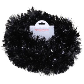 Christmas Concepts® 2 Metre Chunky/Fine Christmas Tinsel - Christmas Decoration Tinsel (Black)