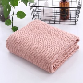 Waffle Towel Blanket and Pad SH1324 Pink 5ea