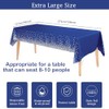 MORAINJAY 4Pcs Blue and Gold Dot Party Tablecloth,137x274cm Rectangle Table