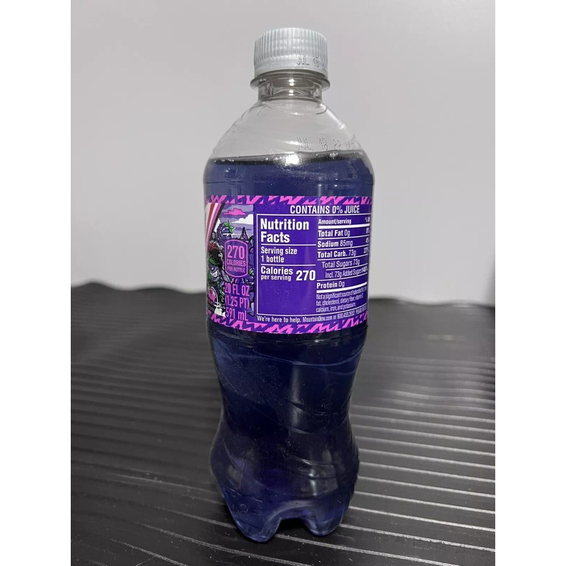 Mountain Dew Purple Thunder Full 20 Oz Bottle Brand New