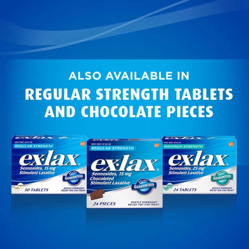 Ex-Lax Maximum Strength Stimulant Laxative Constipation Relief Pills, 24 Count