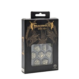 Q-Workshop Dracopolis Dice Set The Scandinavian Blackfang - Dice Accessory for Tabletop Board Card Games - for 1+ Players and Ages 14+