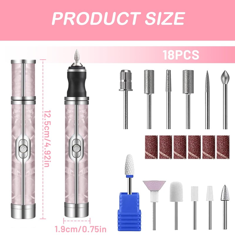 Bettinay 4 Speeds Nail Grinder for Thick Toenails Set, Electric
