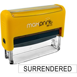 Surrendered Self Inking Rectangle Stamp - Required for webDEALER Program – TxDMV Compliant – Professional Self-Inking Stamp