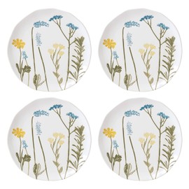 Lenox Wildflowers Accent Plates, Set of 4, 4 Count, White