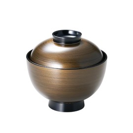 雅乃 金縞紋吸物椀 黒