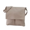 SH Kim G182 Real Leather Cross-Body Shoulder Bag with Grained