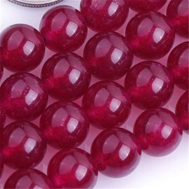GEM-Inside Natural 8mm Jade Stone Round Semi Precious Stones Loose Beads for Jewellery Making 15 Inch
