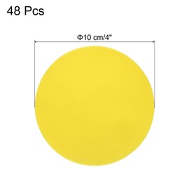 sourcing map 48 Pcs Carpet Spot Markers, 4 Inch Circle Floor Dots for Classroom Carpet, Circles Spots Dots for Preschool Teacher Supplies, Flexible Seating, Yellow