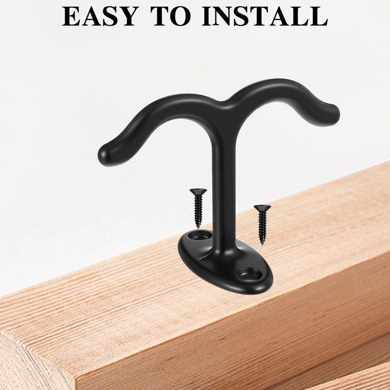 Lemecima 12 Pcs Zinc Alloy Ceiling Double Hook Cabinet Wardrobe