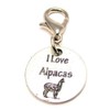I Love Alpacas ChubbyChicoCharms Pewter Charm Zipper Pull