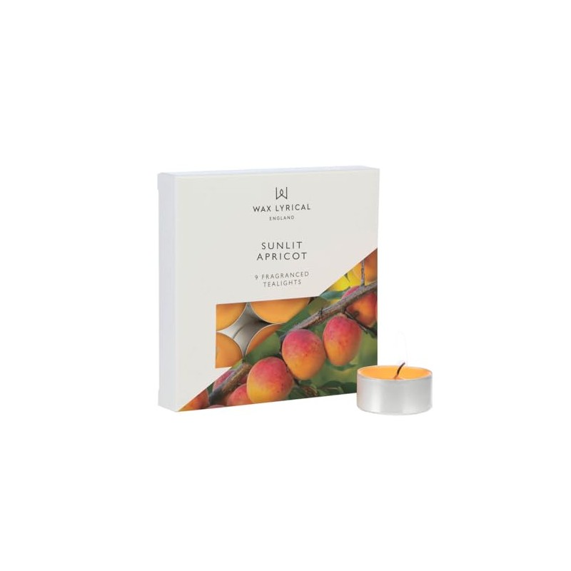 Wax Lyrical Sunlit Apricot Tealights, Orange
