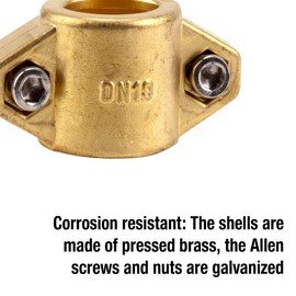 Gardena Brass Hose Clamp for Attaching Suction or High Pressure Hoses, Fits 32mm (1 1/4") Hoses (7212-20)