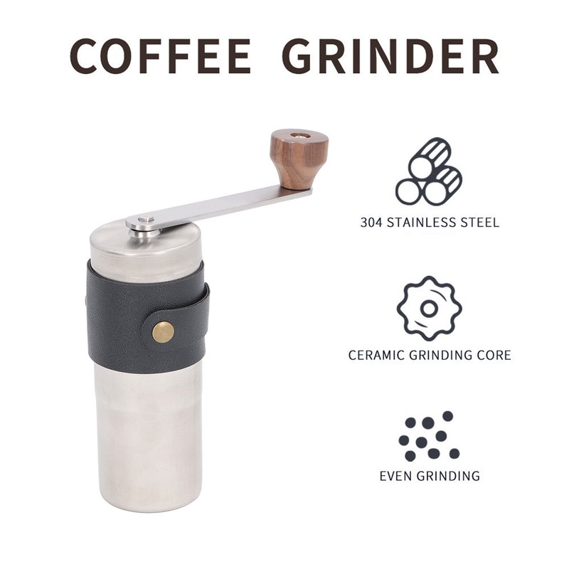 Manual Coffee Grinder Stainless Steel Portable Hand Coffee Bean Mill