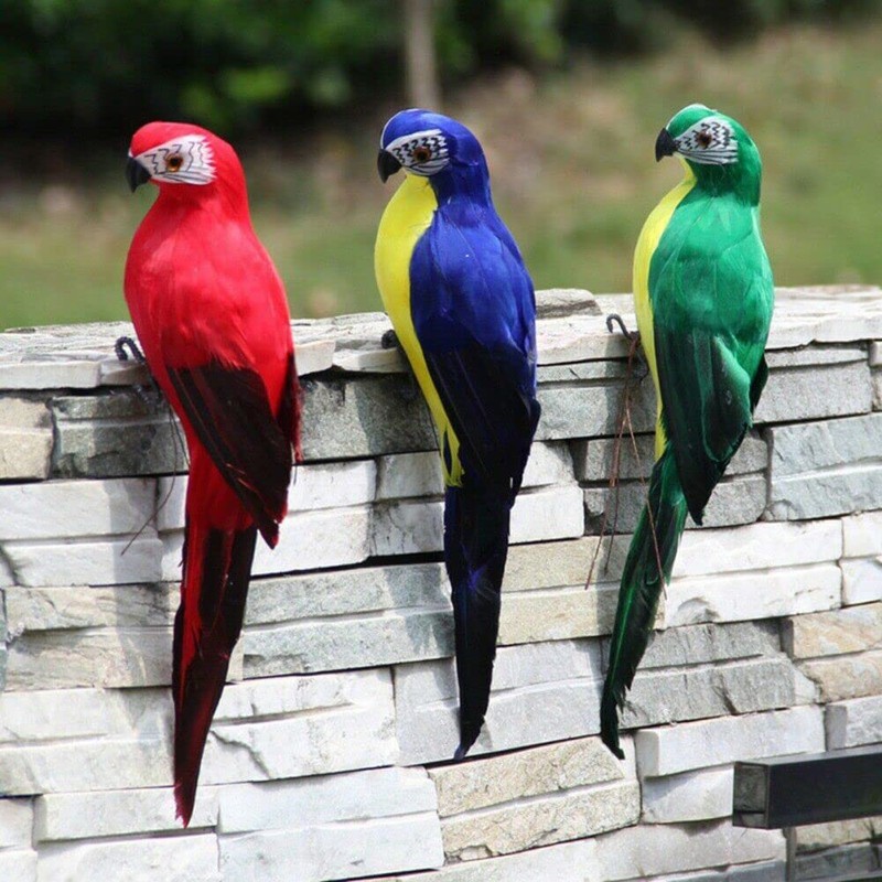 ZYWUOY Simulation Parrot, Artificial Fake Parrot Lifelike Feathered Bird Imitation