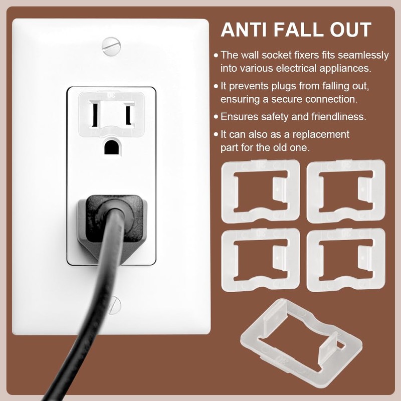 24 Pcs Loose Outlet Fix Plug, Wall Socket Fixer, Transparent
