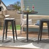Furmax Bistro Pub Table Round Bar Height Cocktail Table Metal