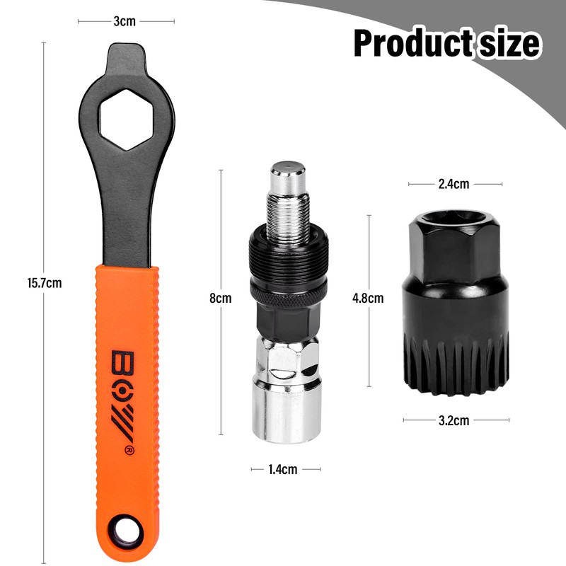 BEAUGIREW Bike Crank Puller Tool Set Bicycle Crank Extractor Arm