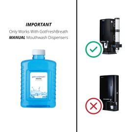 GotFreshBreath Legacy Mouthwash Case (Original Flavor) – 6 Bottles + Cups – Alcohol-Free Mouthwash - Fits Legacy Dispensers, 600 Uses Per Case