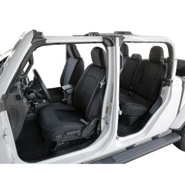Holda Custom Fit Neoprene Front and Rear Seat Covers Compatible with Jeep Gladiator 2020-2026 - Black, Water-Resistant, Snug Fit, Comfortable, Durable
