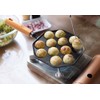 Ishigaki 4456 Iron Casting, Takoyaki, 12 Holes, Wooden Handle