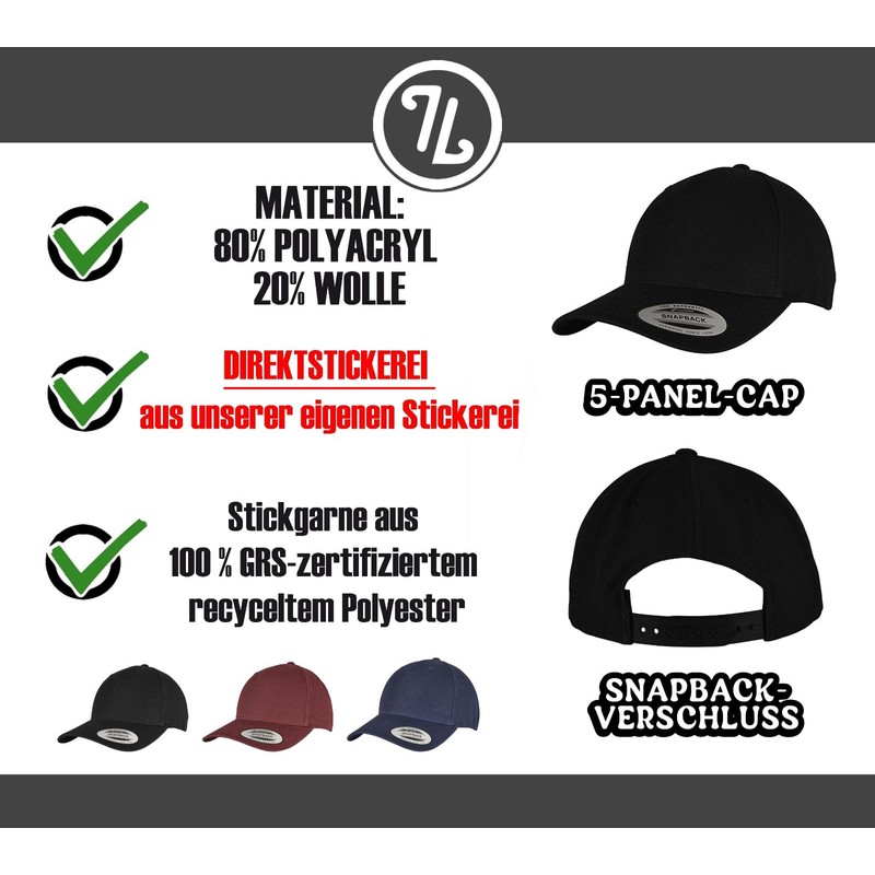 tshirtladen Funny Snapback Cap - Ich Bin der legendäre LKW