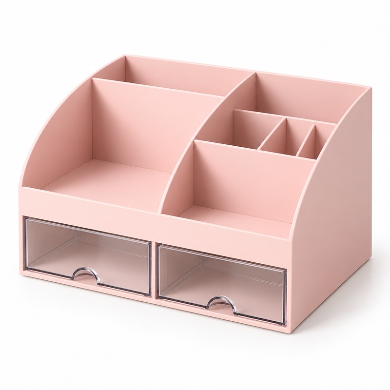 Desktop Organizer with Drawers for Office Supplies – Multi-Compartment Storage