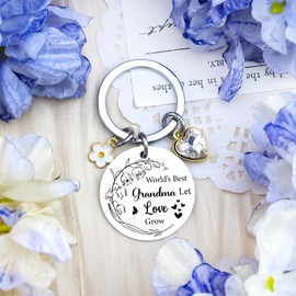 SOJUWEL Christmas Gifts for Grandma Uniqe Grandmas Birthday Gift Sweet Grandmas Keychains Best Grandmas Gift for Nana Grandmother New Grandmas Birthday Mother’s Day Grandma Christmas Gifts Keyring