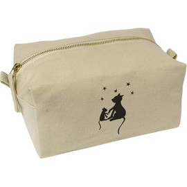 'Cats On A Starry Night' Canvas Wash Bag/Makeup Case (CS00042571)