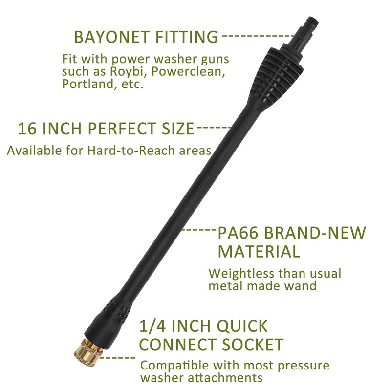 PWACCS Pressure Washer Accessories Kit – 16 Inch Power Washer