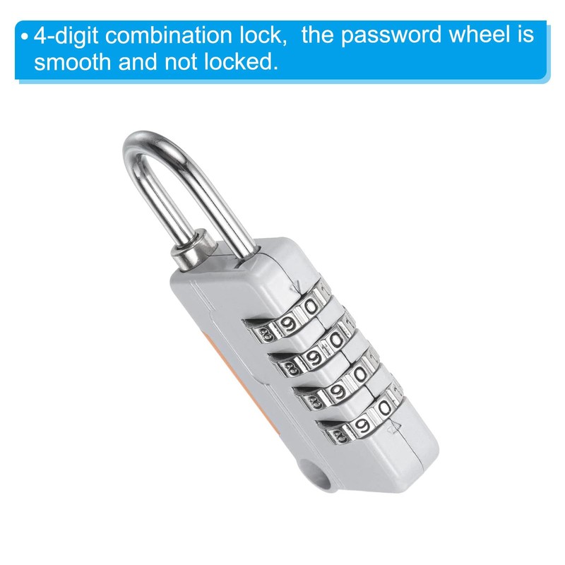 TOP-VIGOR Security Steel Cable with 4 Digit Combination Lock, 6.5Ft