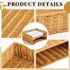 Yeaqee 2 Pcs Paper Tray Organizer for Desk Woven Letter