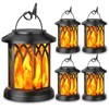 KOOPER 4 Pack Solar Lantern Outdoor Lights, Upgraded Flickering Flame