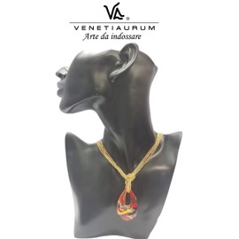 Venetiaurum - Halskette aus Muranoglas und 925 Silber - Schmuck “Made in Italy” zertifiziert