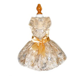 JcDuDoi Lolita Luxury Dog Princess Dress for Small Dogs Girls,Embroidered Sweet Pet Clothes Wedding Birthday Party Puppy Dresses,Cat Apparel Accessories Costumes Outfit Skirt（X-Small）