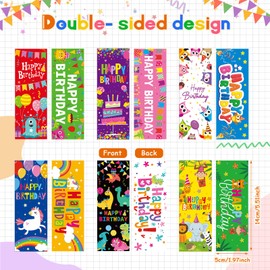 Fulmoon 90 Pcs Happy Birthday Gifts Sets for Kids Includes Color Changing Wood Pencils with Top Erasers Cupcakes Greeting Cards Birthday Bookmarks for School Classroom Students Birthday Party