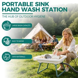 Portable Sink Hand Wash Station, Camping Sink With Electric Pump