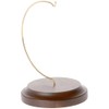 Plymor Wire Ornament Hanger Display with 3.75" Round Walnut Wood