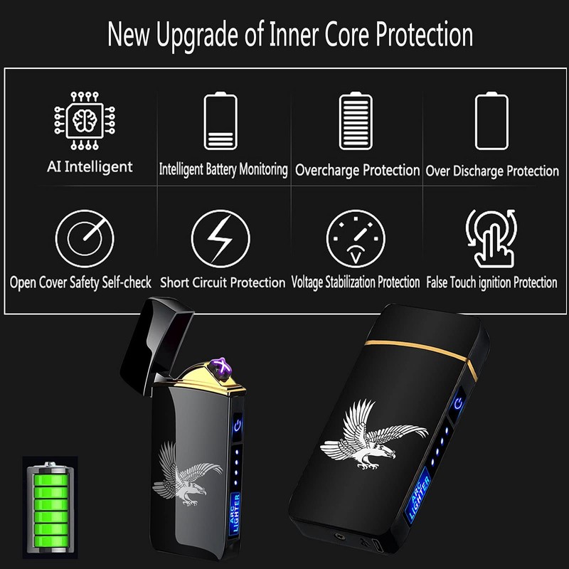 Arc Lighter, Smart Electric Lighter, USB Rechargeable Lighter Windproof Flameless
