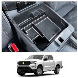 CDEFG for 2022 2023 2024 2025 Frontier Pickup Truck Center Console Organizer 2024 2025 Frontier Truck Armrest Storage Box 2022-2025 Frontier Truck Accessories