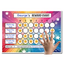 LA PUCCINA Reward Chart for Children with Gold Star Stickers (Pack of 4)