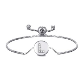 Philip Jones Initial Friendship Bracelet Letter L Created with Zircondia® Crystals