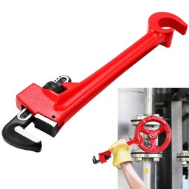 Lasnten Double Ended Valve Wrench 8 inch Pipe and Valve Wrench Refinery Wheels Pipe Capacity for Protecting from Damage (8 Inch)