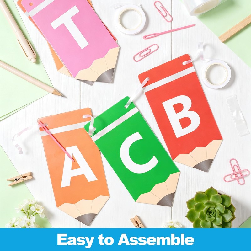 Back to School Banner DIY Kit - Cardstock Welcome Sign