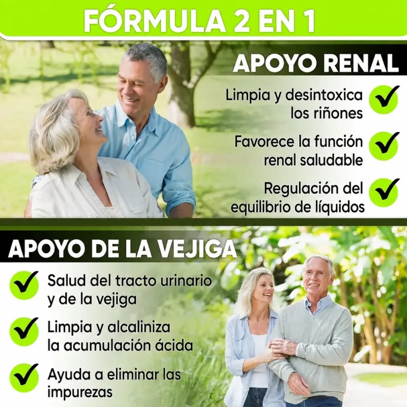 Limpieza De Riñones Y Apoyo Vejiga Con 60 Cápsulas Hecho