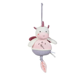 GIPSY Toys - Unicorn - Music Box - Plush Toy - Bamboo Series - 26cm S/Card - Pink - 1st Age
