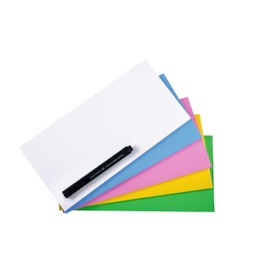 Legamaster Magic-Chart Notes - statisch selbsthaftend - weiß - 10x20cm - abwischbar und wiederbeschreibbar - inkl. 1 Boardmarker - 250 Folien