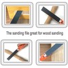 Sanding File has a clip system that easily accepts the