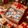Santa Claus Christmas Tree Ornaments: 5pcs 2D Funny Flat Round