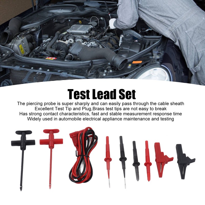 Test Lead Set Brass Tips PVC PA Test Line Multimeter